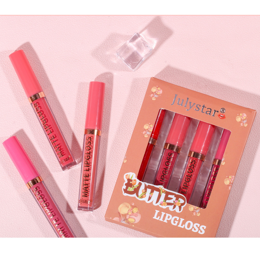 carina Set di rossetti perlescenti idratanti a lunga tenuta con gloss ad acqua, specchio naturale tridimensionale e non sbiadiscono_voghion.com