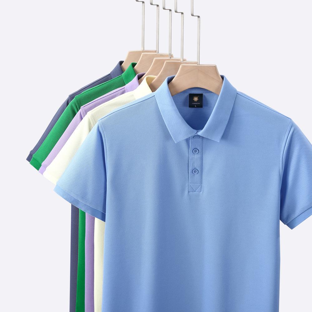 Pure Color Collared T-Shirt Polo Shirt Unisex Short-Sleeve Workwear Ad Cultural Shirts with LOGO Printing Wholesale