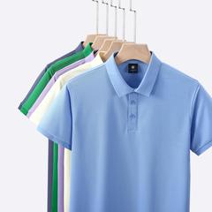 Pure Color Collared T-Shirt Polo Shirt Unisex Short-Sleeve Workwear Ad Cultural Shirts with LOGO Printing Wholesale