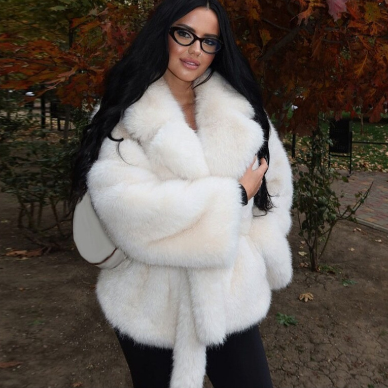 Amazon Aliexpress Fur Cross-Border Factory Wholesale Autumn and Winter Faux Fur Short Coat Jacket Women's Overcoat Amazon Aliexpress Fur Cross-Border Factory Wholesale Autumn and Winter Faux Fur Short Coat Jacket Women's Overcoat