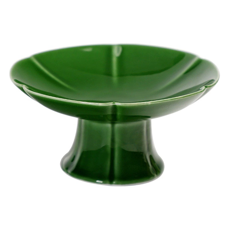 Керамическая Тарелка С Высокими ногами в китайском стиле, чайный поднос с высокими ногами, Закусочная тарелка, Закусочная тарелка с сухофруктами, фруктовая тарелка Будды, качающаяся тарелка