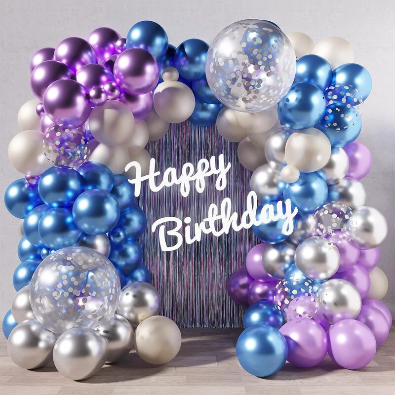 Cross-border purple balloon set, latex balloon garland arch, birthday wedding party decoration, scene arrangement wholesale Cross-border purple balloon set, latex balloon garland arch, birthday wedding party decoration, scene arrangement wholesale