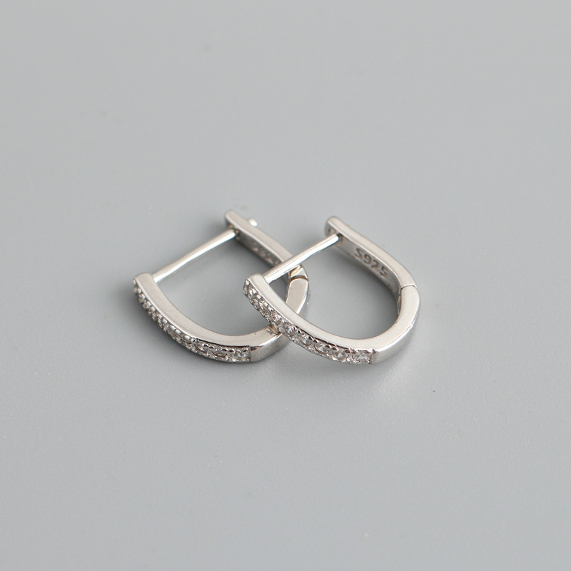 Style Simple Géométrique Argent Sterling Placage Des Boucles D'oreilles 1 Paire display picture 7