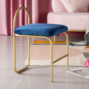 Household Bedroom Makeup Chair Modern Simple Nordic Style Internet Trendy ins Style Light Luxury Small Backrest Mini Dressing Table Stool