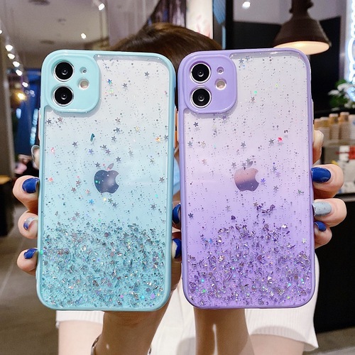 iPhone 15 Case with Eye-Caring Drop Gel and Glitter, 12 Apple 14 Pro Max Protective Cover, New 13 Anti-Slip