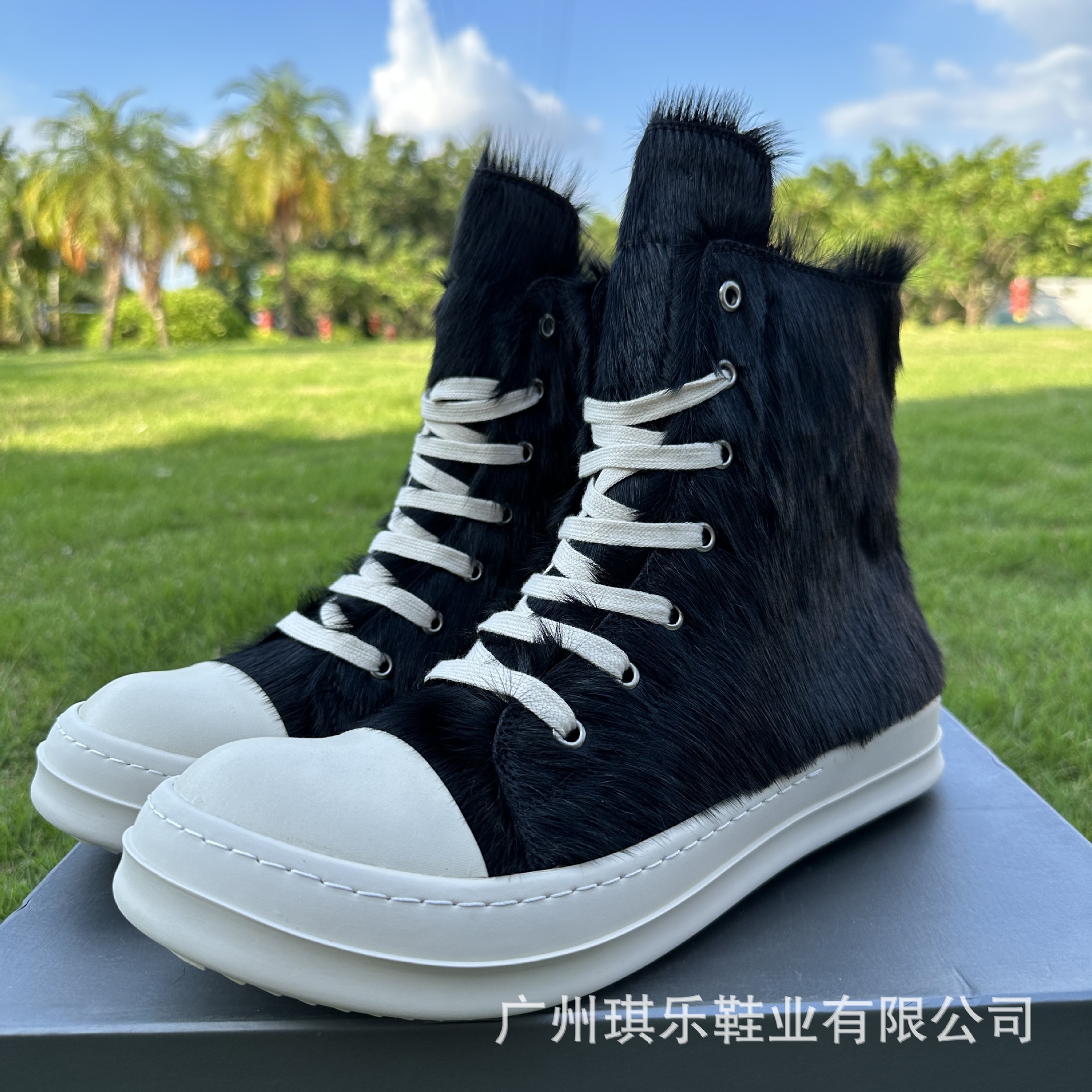 RO zapatos europeos y americanos más tamaño Otoño e Invierno hombres y mujeres de cuero genuino de piel de caballo zapatos de tablero alto par moda de la calle zapatos de moda casual oscuro