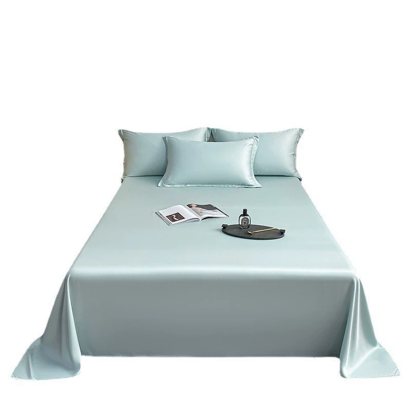 Комплект простыни для спального комплекта (Tiansi) 3 предмета, ткань silky Tencel, роскошный светлый стиль — доступно в разных размерах