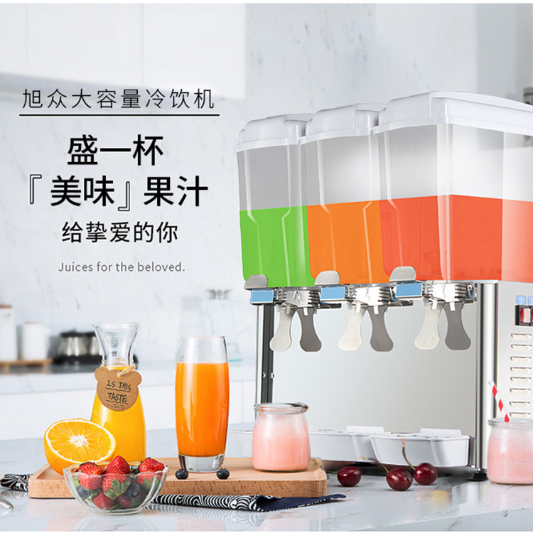 Xuzhong máquina de bebidas refrigeradas comerciales caliente y frío doble temperatura tienda de té de leche máquina de bebidas frías máquina de mezcla de bebidas frías máquina de jugo multifuncional