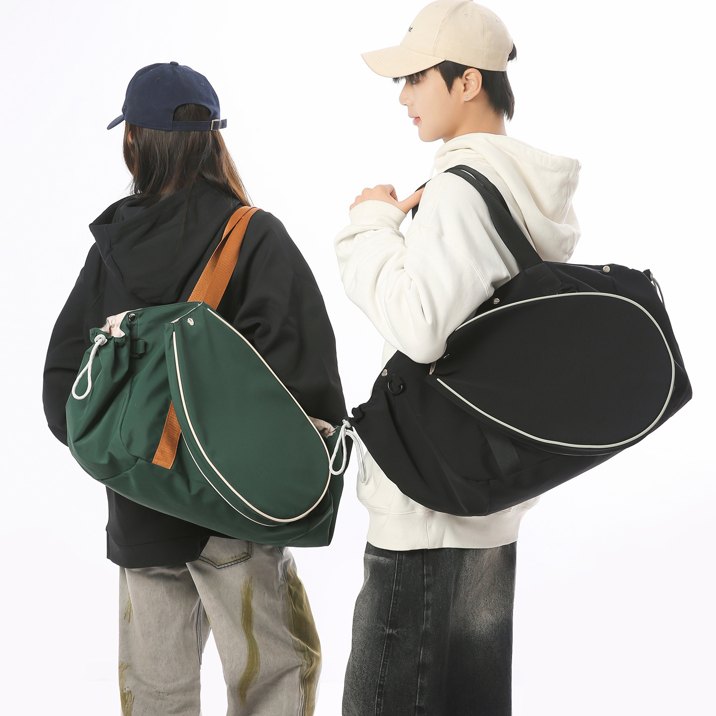 Trendy Tennis Bag, Large-Capacity Sports and Fitness Bag, Multi-Pocket Storage Bag, Unisex Commuter Bag, Simple Tote Bag