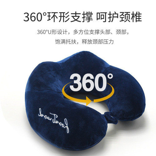 Winter Logo U-shaped Neck Pillow Activity Gift Pillow Airplane Neck Pillow Shredded Memory Foam Travel U-shaped Pillow Wholesale