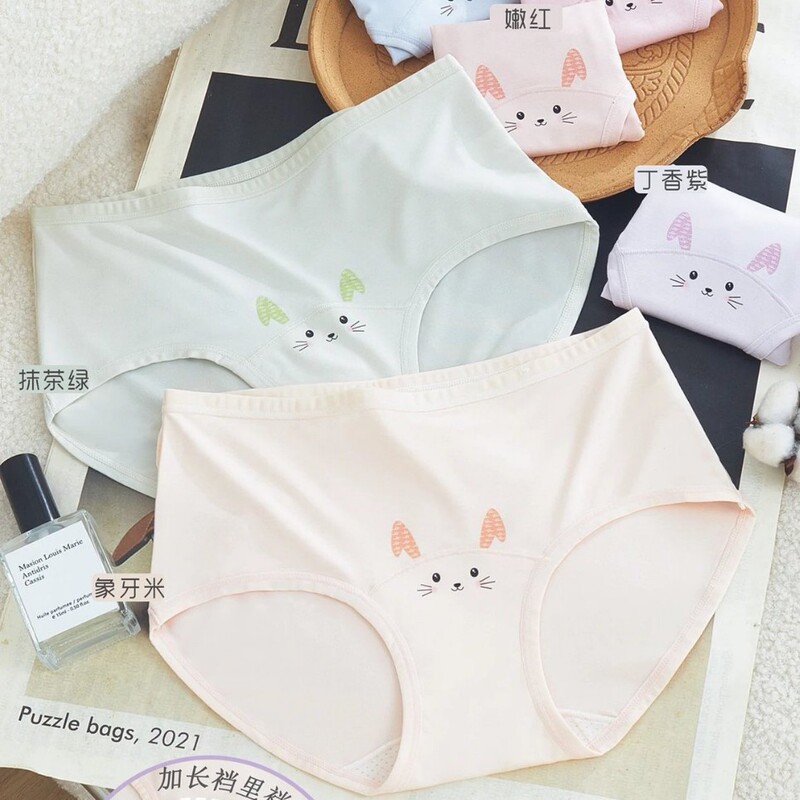 Xiang 1038 # 50 Pieces of Modal Women's Underwear with Extended Crotch Cloth 28*23cm Comfortable Briefs Wholesale