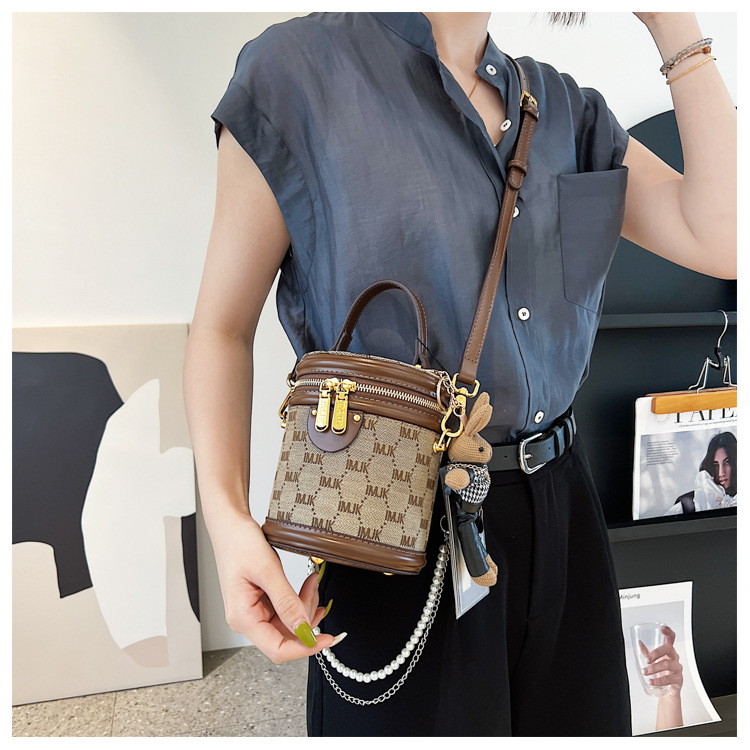 This year's popular women's bag, 2022 Summer New Fashion Print Bucket Bag, Versatile Crossbody Shoulder Bag_voghion.com