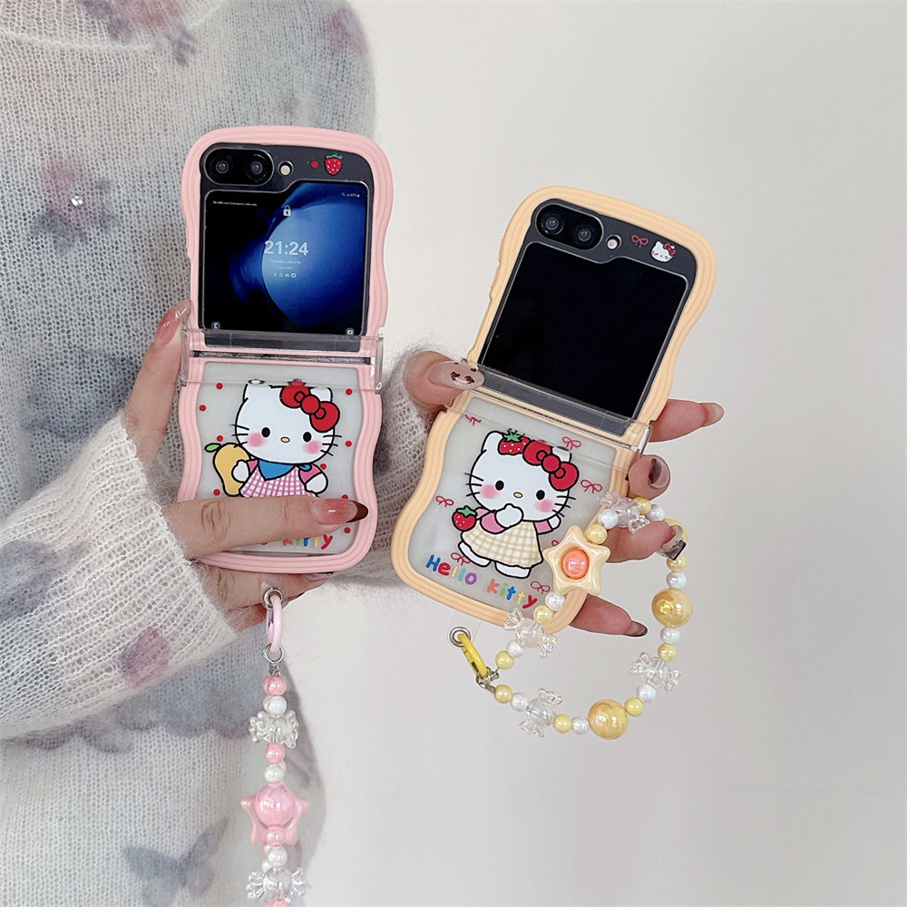 hello KT猫适用Galaxy Z Flip7/6/5/4/3三星手机壳折叠保护套挂链