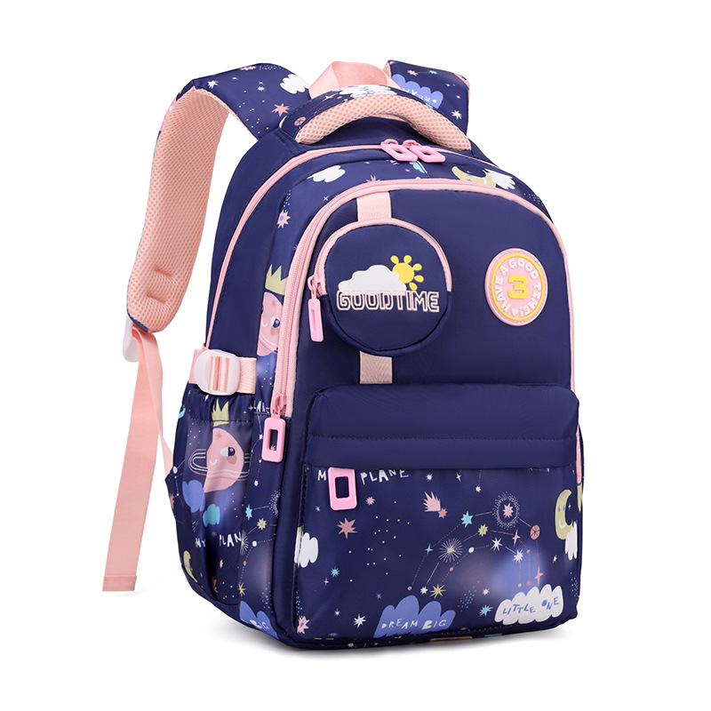 Nuevo pez natural jardín de infantes clase grande - 2 grados mochila pequeña bebé lindas mochila para niños y niñas para reducir la carga de la cresta