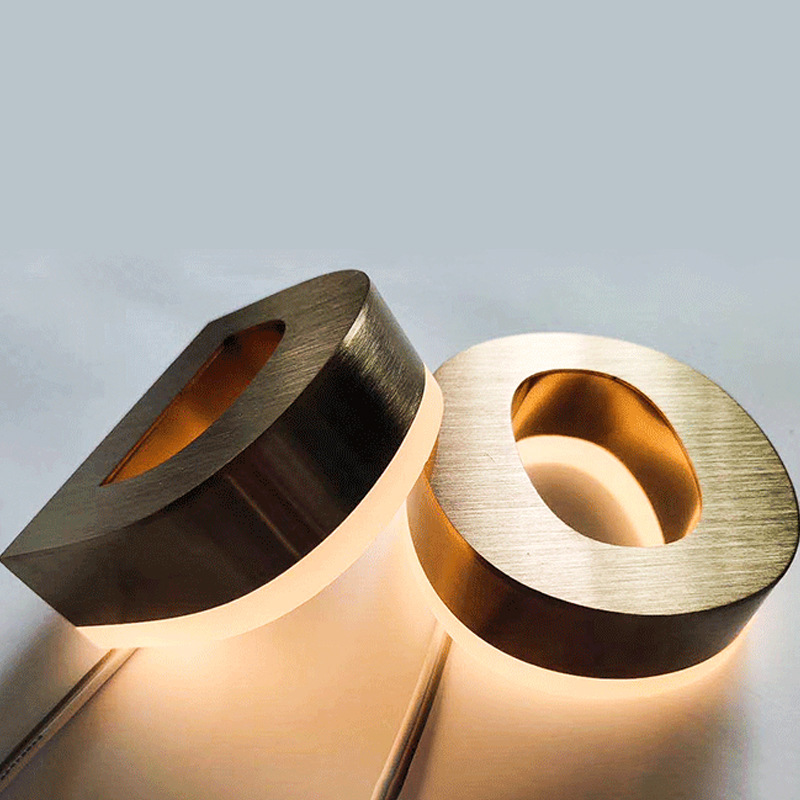 户外门头广告牌LED发光字招牌 亚克力树脂字烤漆金属不锈钢背光字