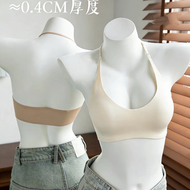 White sheer clothing savior, neck-hanging seamless foundation color invisible ultra-thin slimming ultra-fine strap backless bra White sheer clothing savior, neck-hanging seamless foundation color invisible ultra-thin slimming ultra-fine strap backless bra