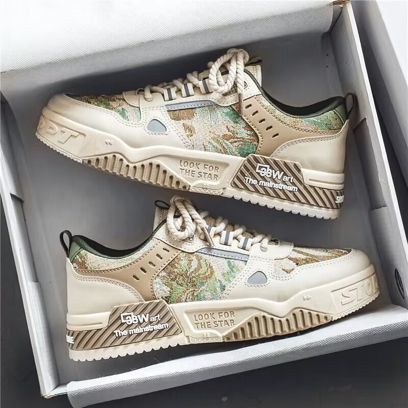Zapatos de hombre transfronterizos, nuevos zapatos blancos de primavera, zapatillas de deporte de gran tamaño de tendencia coreana, zapatos deportivos de gran tamaño para adolescentes