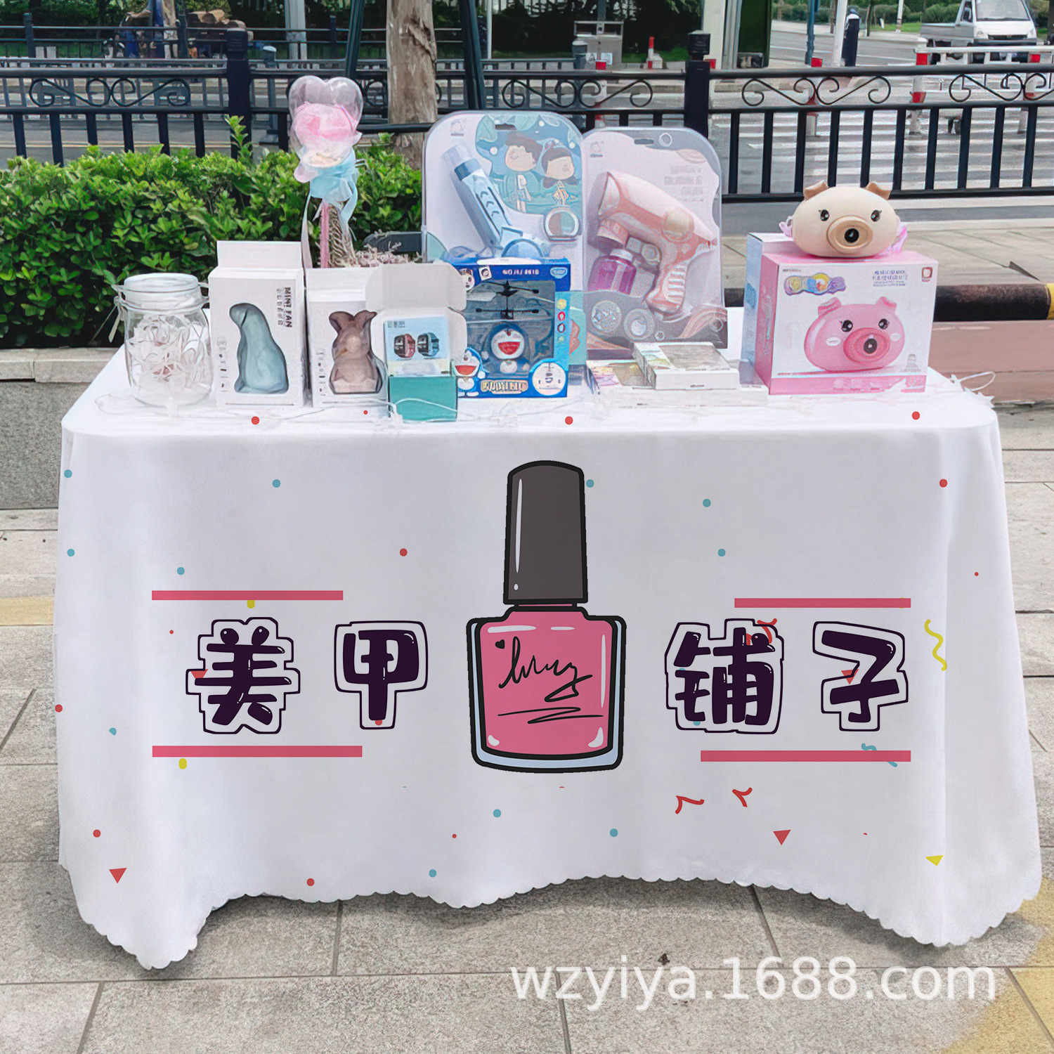 Maneras de manicuras letreros de mesa de comida del mercado nocturno puestos de mesa carritos publicitarios maneras de mesa publicitarias