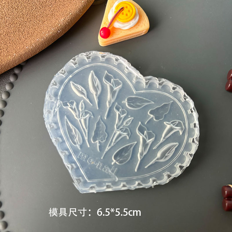 Venta caliente transfronteriza molde de manicura de alta transparencia animal de dibujos animados oso bowknot ramo DIY modelo de manicura en relieve tridimensional