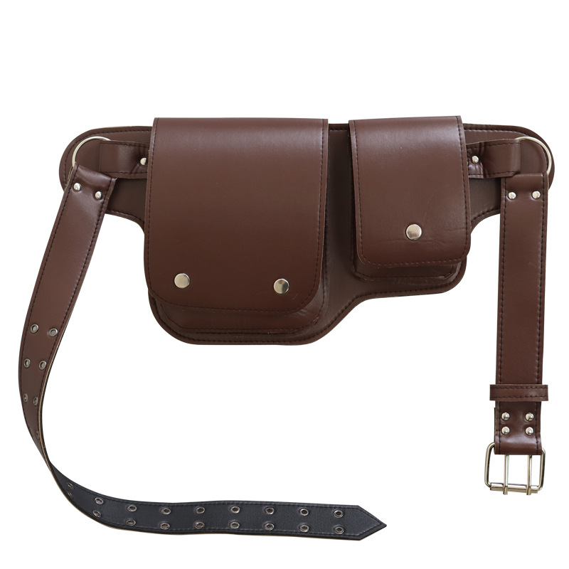 Fabricante transfronterizo de Amazon delantal de cuero personalizado herramienta de hardware riñonera bolsa de almacenamiento de llave de tornillo portátil para exteriores