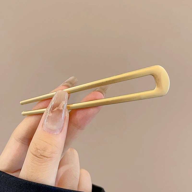 Nuevo estilo chino en forma de U pinzas de cabello de chicas bola de cabeza máquina de cabello insertado peine de alta sensación de cabeza trasera pinzas fijas