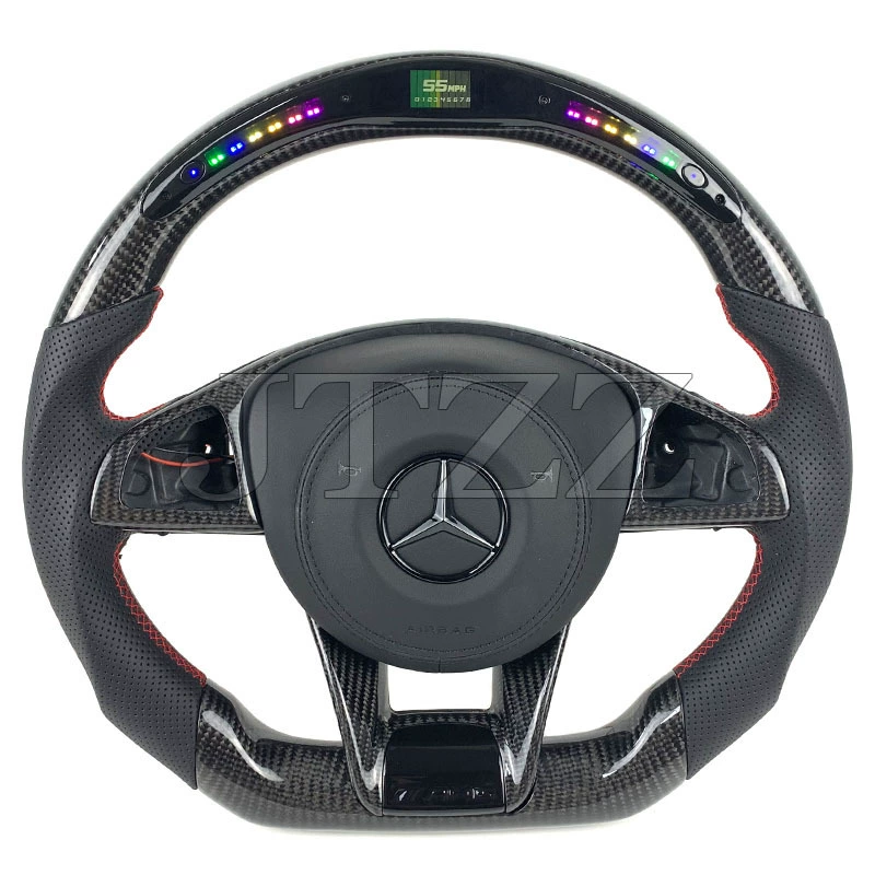 Подходит для Mercedes-Benz AMG GLE450 A45 C63 C450 E63 W205 W213 W222 — руль из углеродного волокна