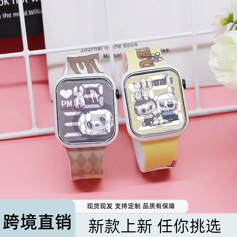 Электронные часы (Pop Mart Labubu) серия Labubu, цветной экран и белый светодиод, выбор в слепом наборе