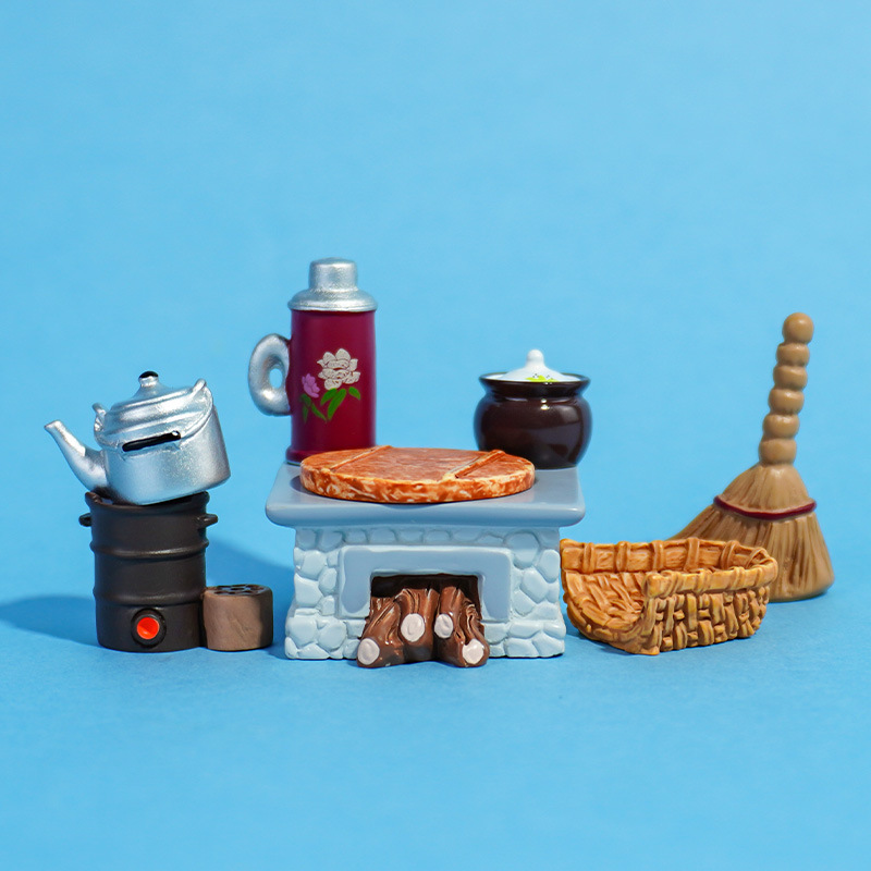 Micro paisaje retro nostálgico necesidades diarias adornos tanque de agua tanque de gas estufa de carbón calentador de agua accesorios para el hogar