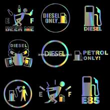 外贸汽车贴纸油箱盖贴柴油汽油贴花个性创意有趣搞笑加油盖装饰贴