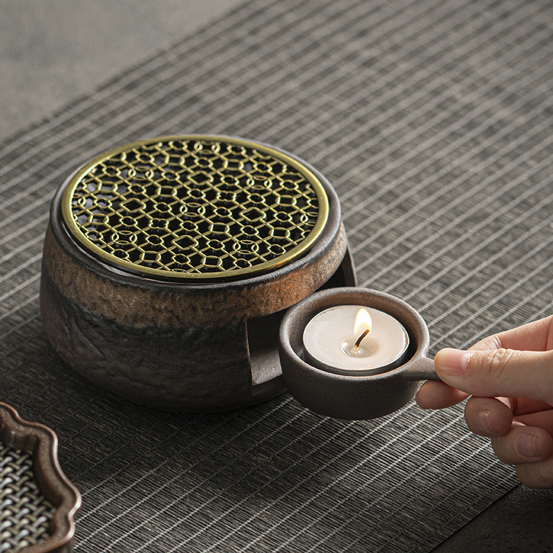 Wholesale vintage candle heating warm tea stove base Incense maker tea stove open flame roasted orange stove hot tea warm tea