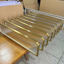 餐厅卡座加高长虹玻璃屏风不锈钢围栏装饰轻奢铁艺半墙镂空矮隔断