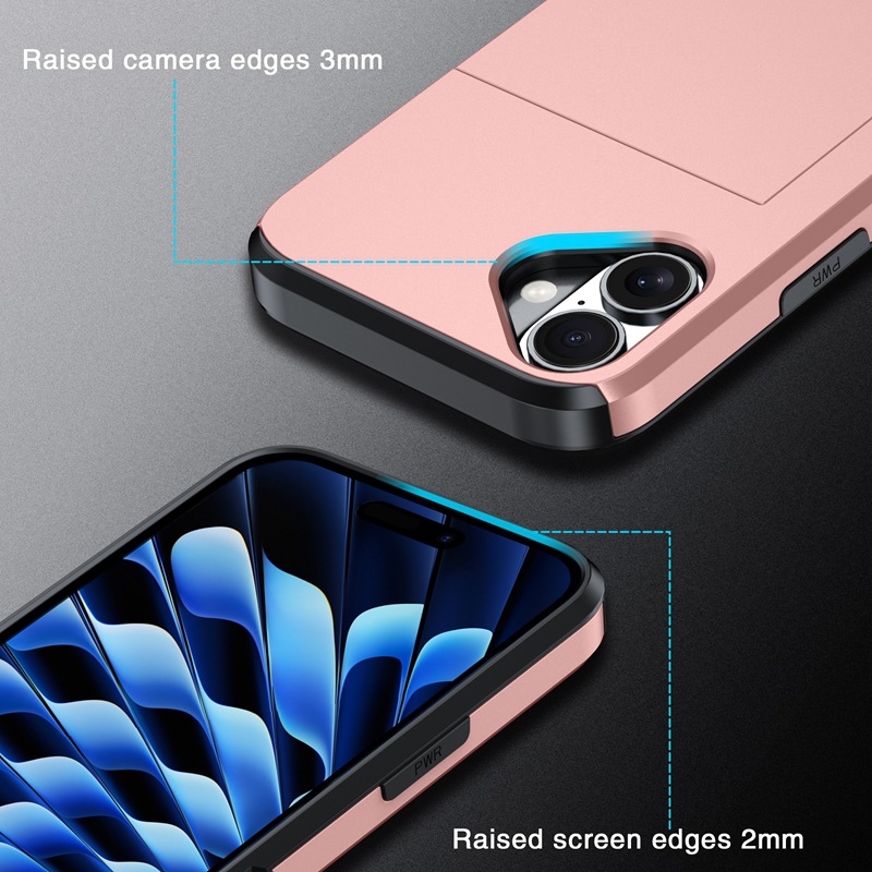 Coque iphone 17 pro avec porte-cartes et cache coulissant protection_voghion.com