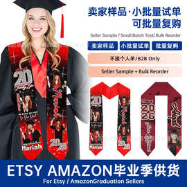 Etsy Amazon毕业绶带供货Graduation Stole模板定制 卖家样品批量
