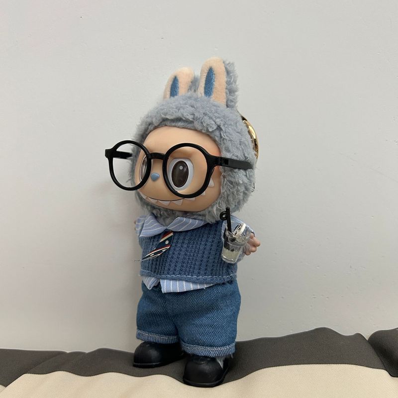 ラブブベビー服英国カレッジスタイル第一、第二、第三世代ラブブ服ビニールブラインドボックスアクセサリー自己嘲笑クマに適しています|undefined