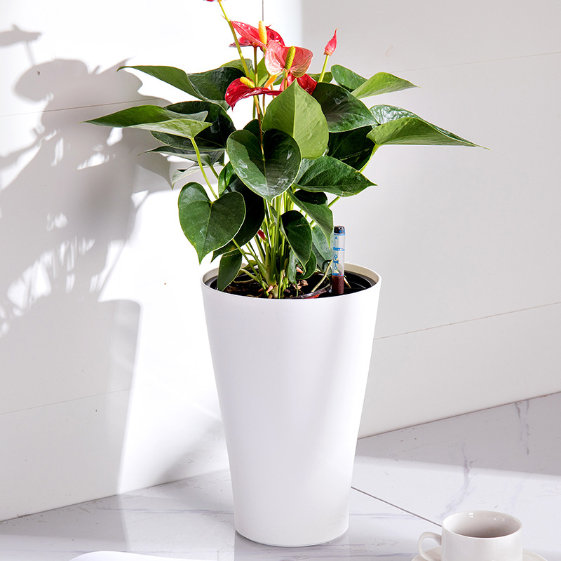 Plástico recto blanco alto 26cm