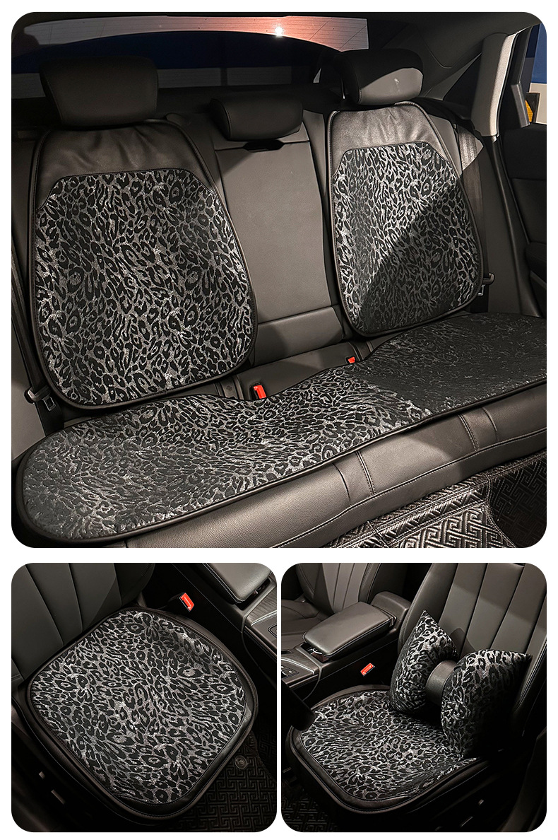 Car Headrest Lumbar Support Car Pillow Neck Pillow Lumbar Pillow Car Seat Cushion Cross-Border Leopard Print Interior Accessories
