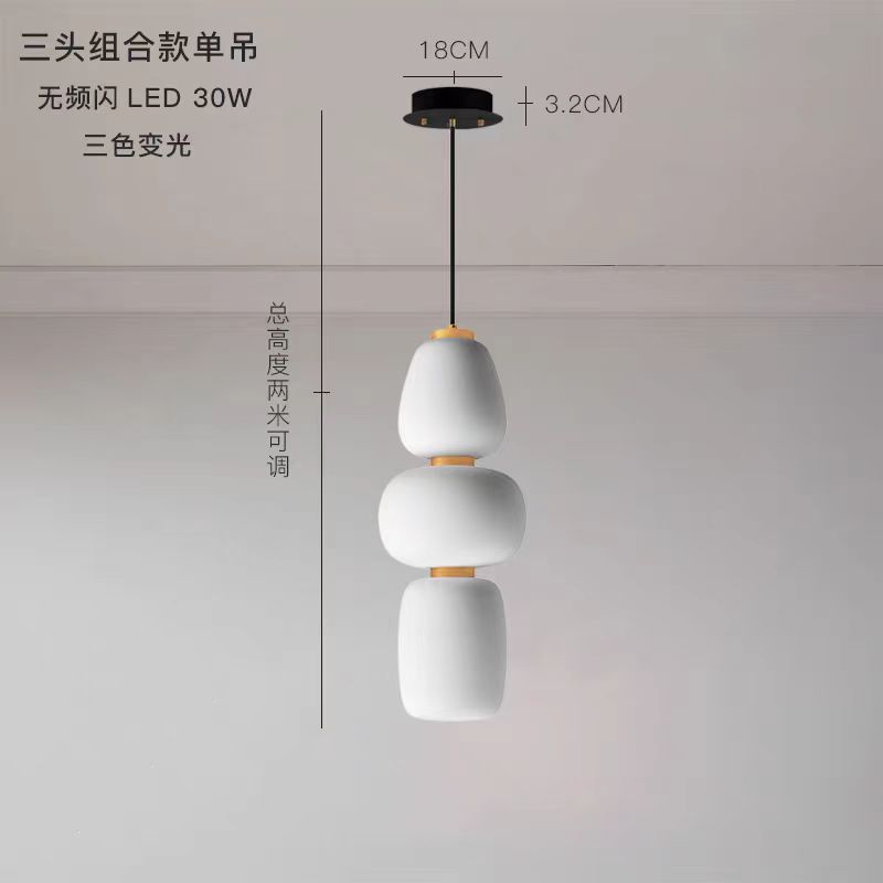 Modern Simple Japanese Restaurant Meeting Room Designer Creative Personality Art Long Nordic Glass Eye Protection Chandelier