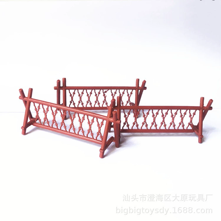 10 см имитация забора модель барьерные Защитные Перила красный антикварный стеганая полка игрушка песочный лоток забор для животных и растений