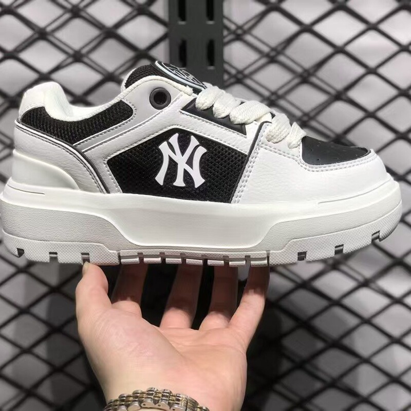 莆田ハイバージョン MLB カップル新入生靴 NY レトロファッションカジュアルスニーカー厚底スポーツシューズ|undefined