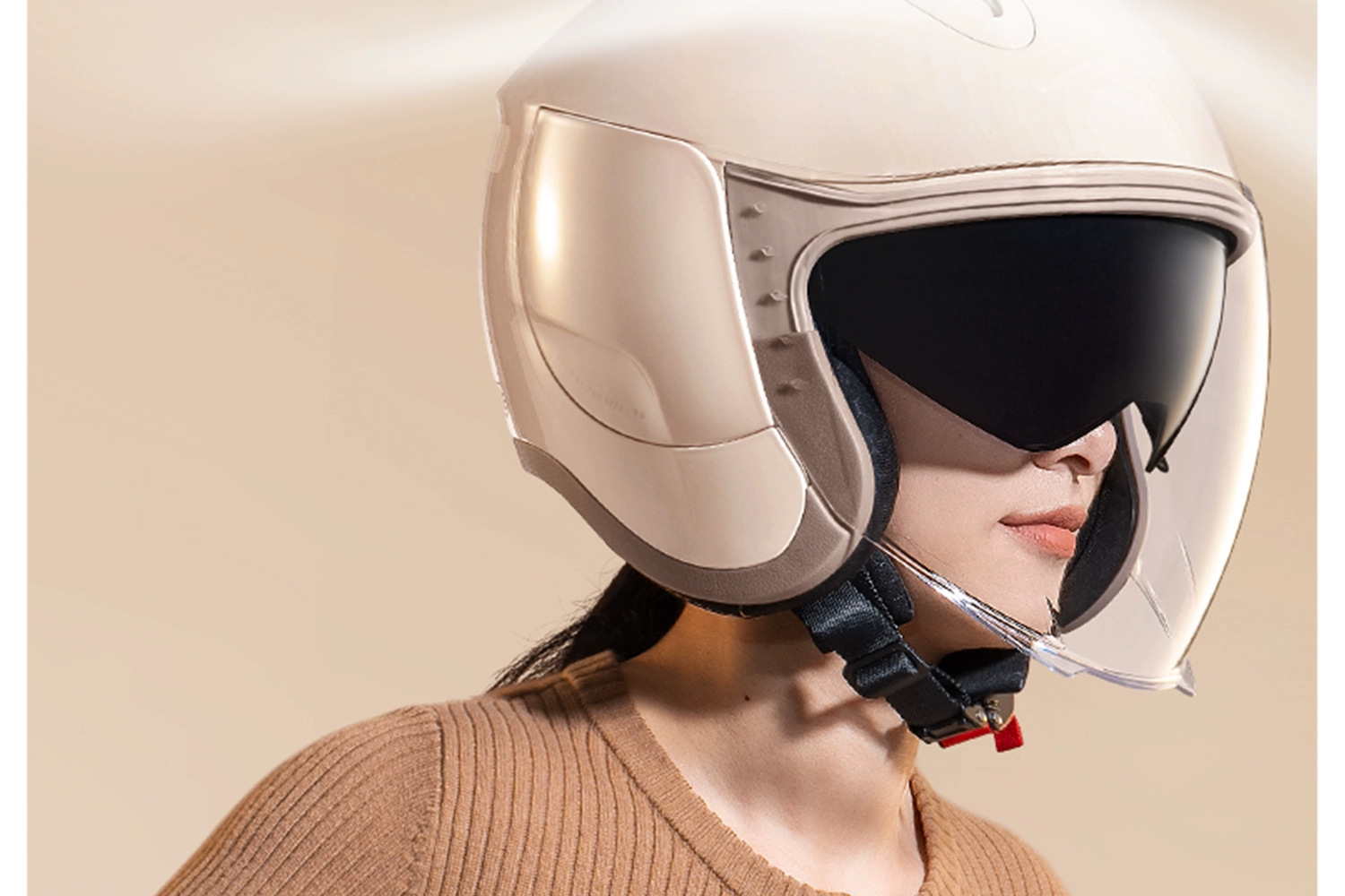 Two Little Bees 3C Certified Electric Motorcycle Helmets Winter 3/4 Helmet Safety Helmet Corporate Purchasing Gifts