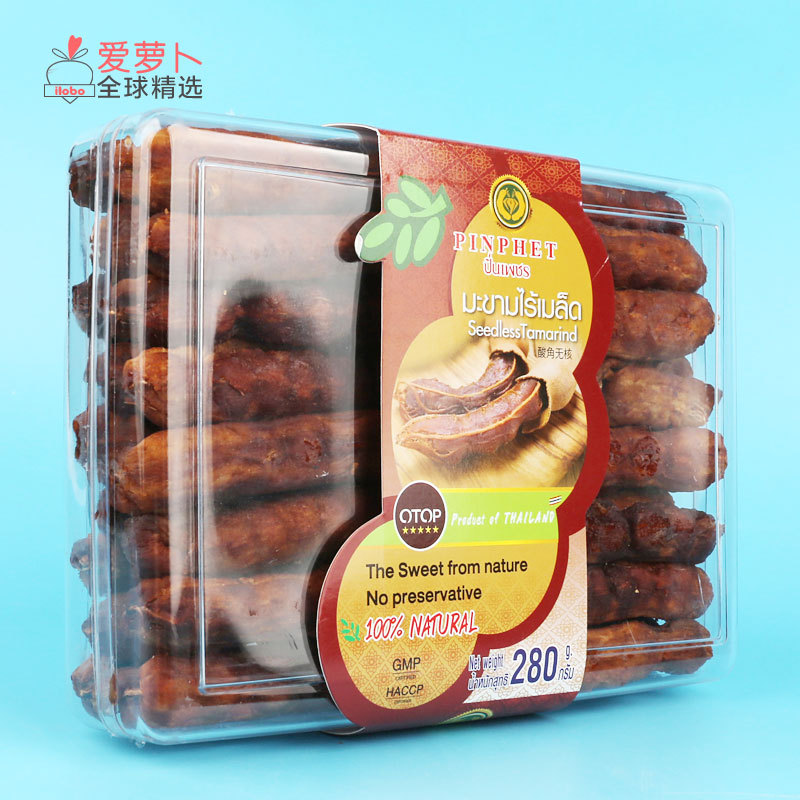 泰国PINPHET Seeds Tamarind罗望子无核原味甜酸角休闲零为溢