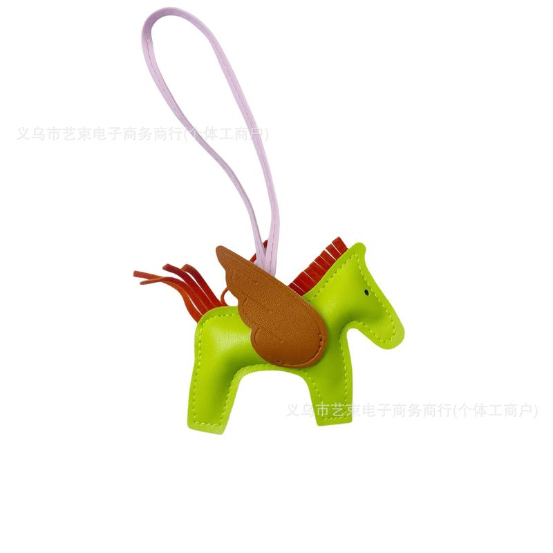跨境热销小马挂件PU皮革包包挂饰汽车钥匙扣天使飞马包挂件小礼品|undefined