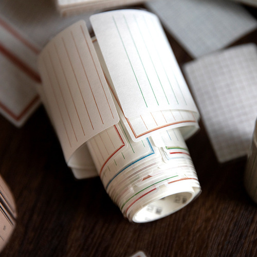 Yanji pet label paper tape narrative chapter series retro simple DIY handbook decoration material recycling stickers