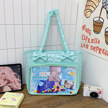 新款日系透明吧唧漫展痛包日常娃包单肩包女学生上课通勤托特包包