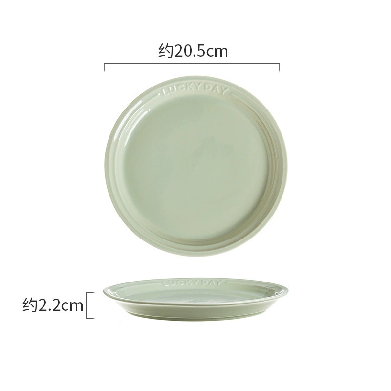 Underglaze color thick bowls and plates for housewarming, high-looking tableware and dishes sets, rice bowls, household simple bowls, spoons, soup bowls and plates