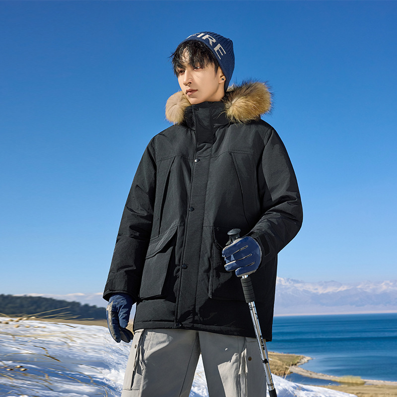 Mid-Length down Jacket Workwear Couple Parka Men's and Women's Winter Thickened Warm New Trendy Brand Coat Mid-Length down Jacket Workwear Couple Parka Men's and Women's Winter Thickened Warm New Trendy Brand Coat