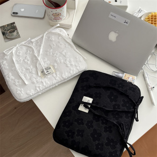 Exported to South Korea New Ins Flower Lace Bow iPad Tablet Bag Notebook Storage Liner Bag