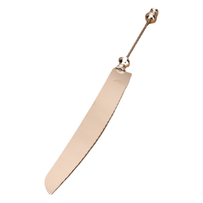 Pala de pizza con cuentas, cuchillo de pan, cuchillo de crema de mantequilla, cimitarra de queso de acero inoxidable, cuchillo de mesa, bricolaje con dientes, nueva vajilla