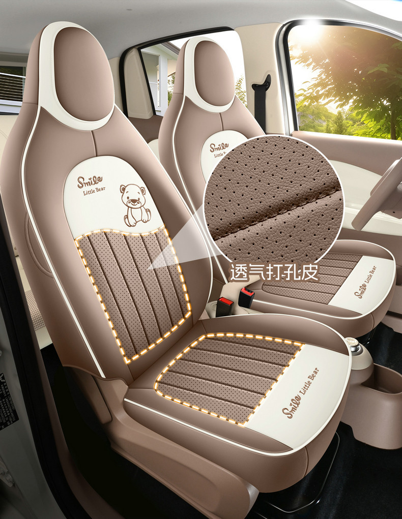2025 Wuling Hongguang Mini Seat Covers Full Set for Four-Door Version, Mini Cartoon Car Seat Cushions for Women