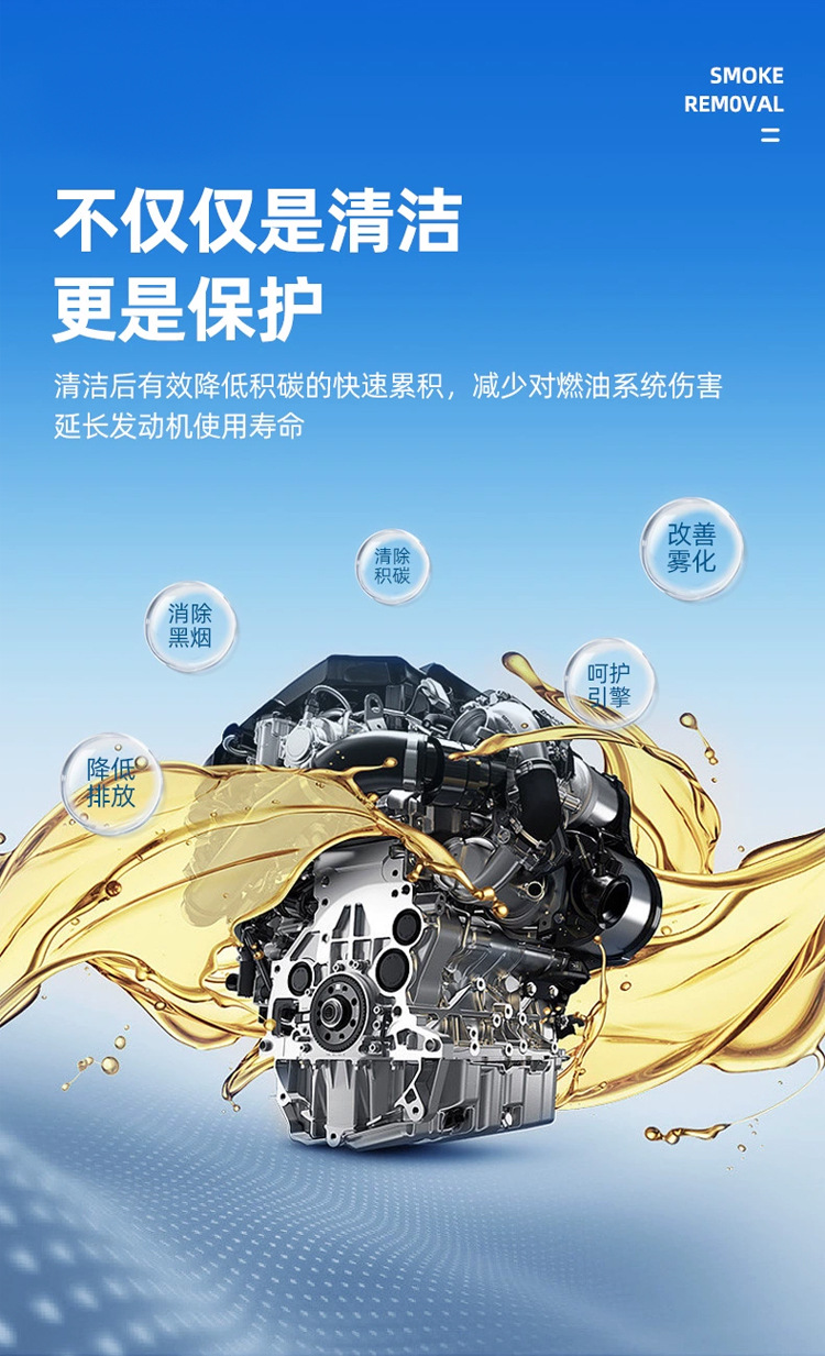 Mike Fuel Treasure 355ml Car Engine Cleaning Agent Removes Black Smoke Gasoline Additive Carbon Deposit Eliminator